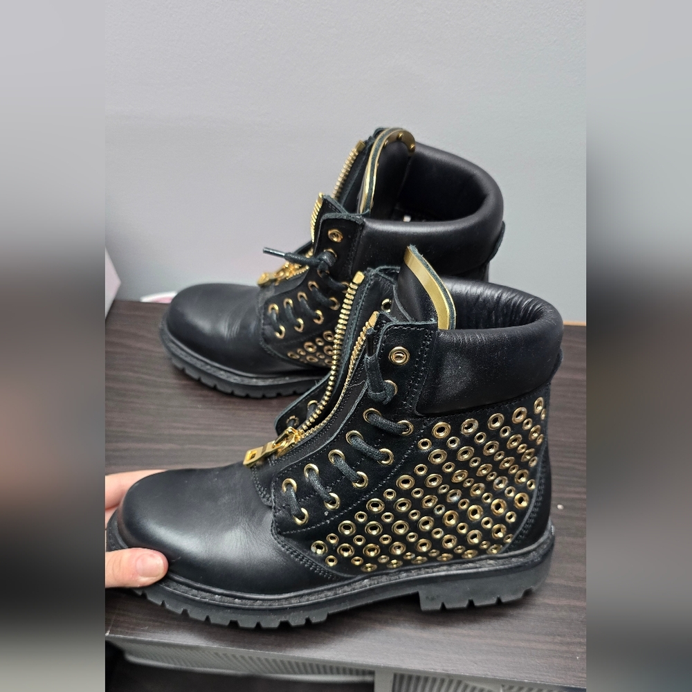 BALMAIN Black Combat Boots - Picture 3 of 6